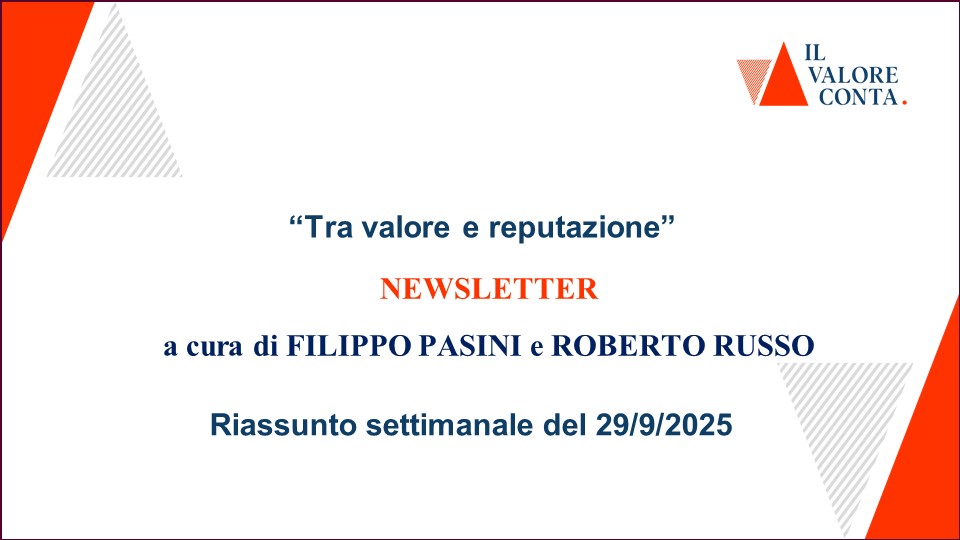 Riassunto settimanale del 29/9/2025