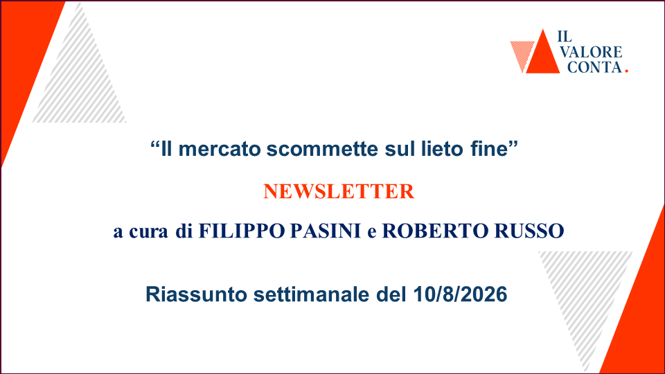Riassunto settimanale del 10/8/2026
