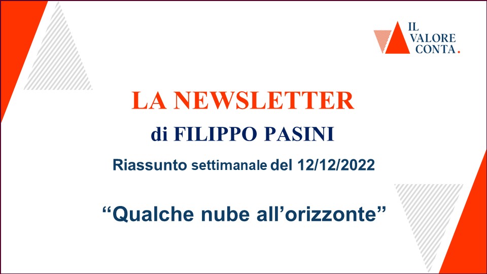 Riassunto settimanale del 12/12/2022