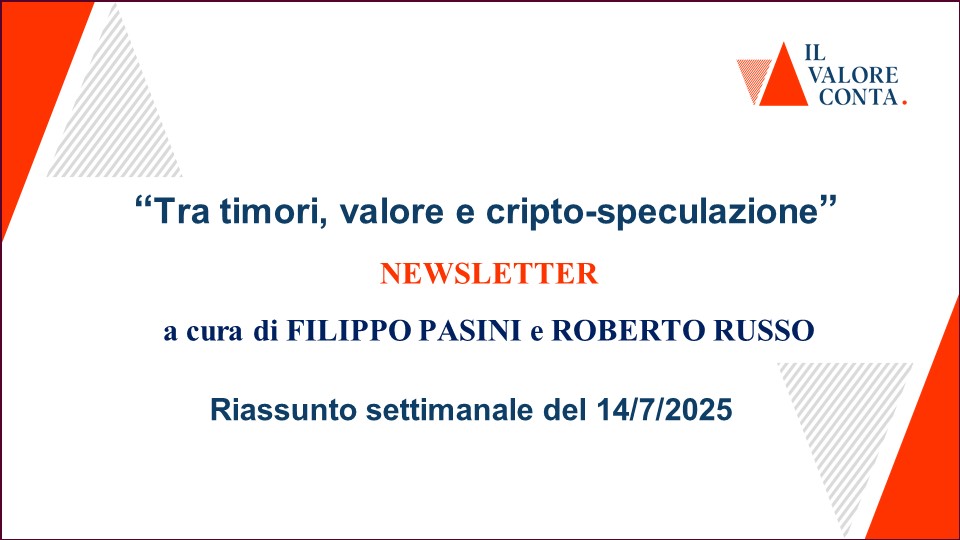 Riassunto settimanale del 14/7/2025