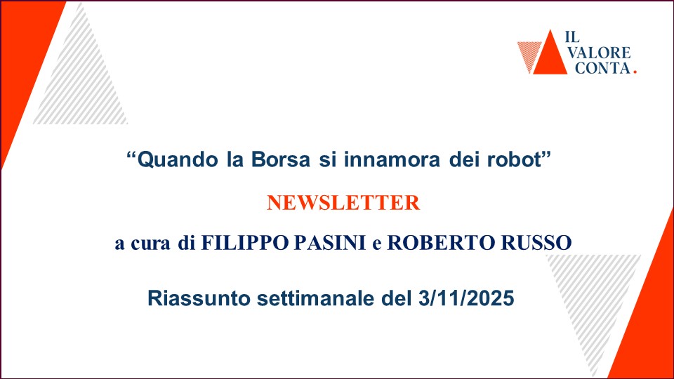 Riassunto settimanale del 3/11/2025