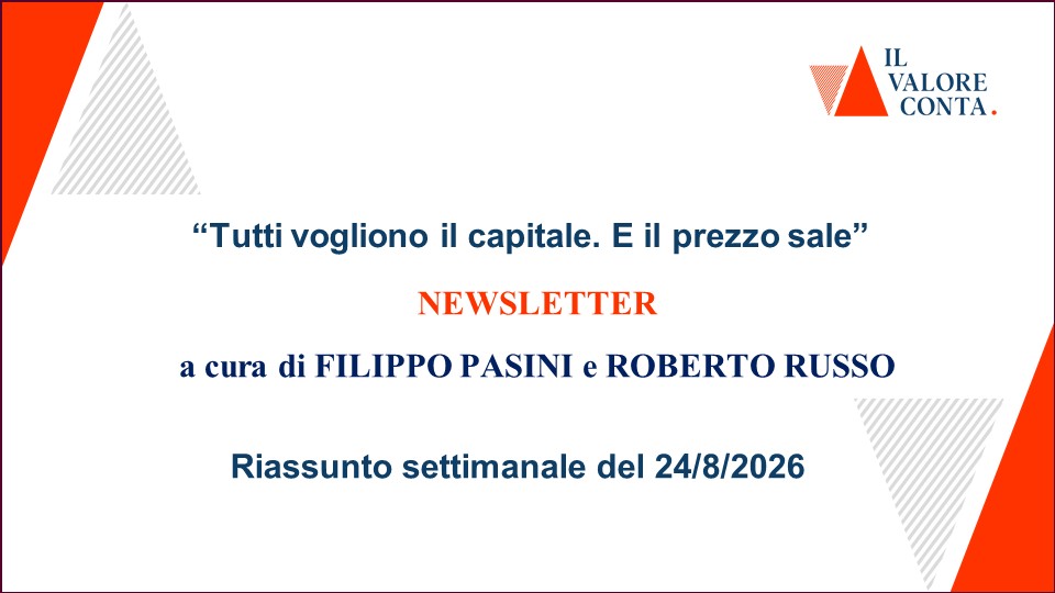 Riassunto settimanale del 24/8/2026
