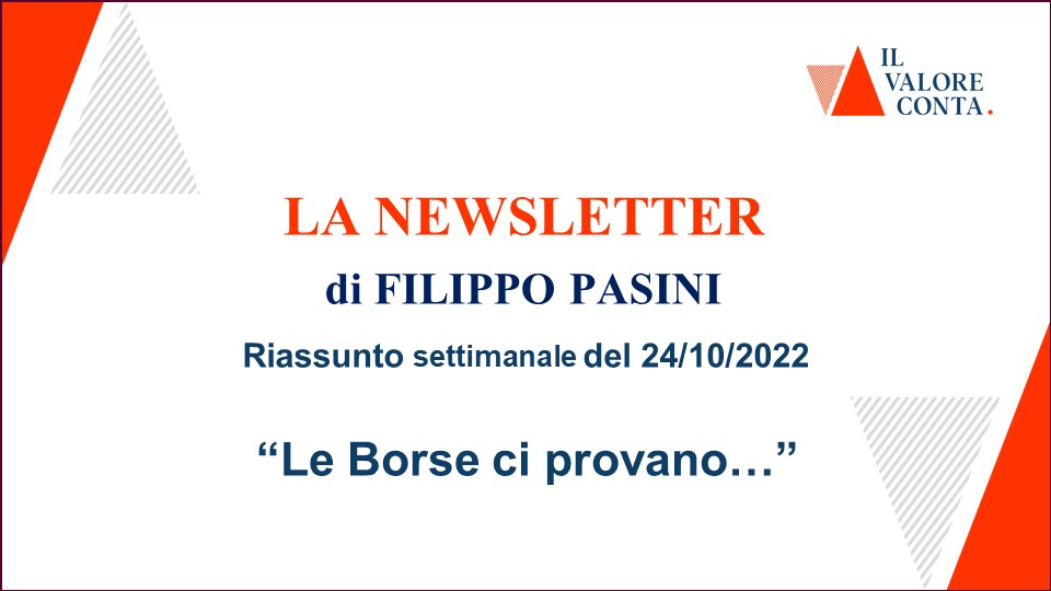 Riassunto settimanale del 24/10/2022