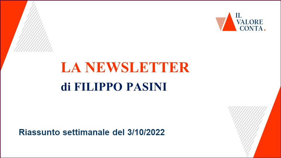 Riassunto settimanale del 3/10/2022