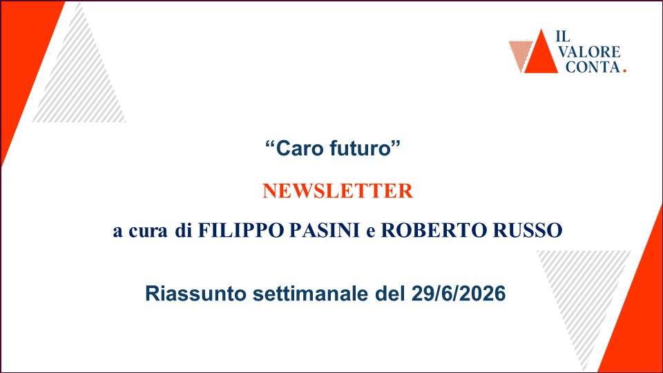 Riassunto settimanale del 29/6/2026