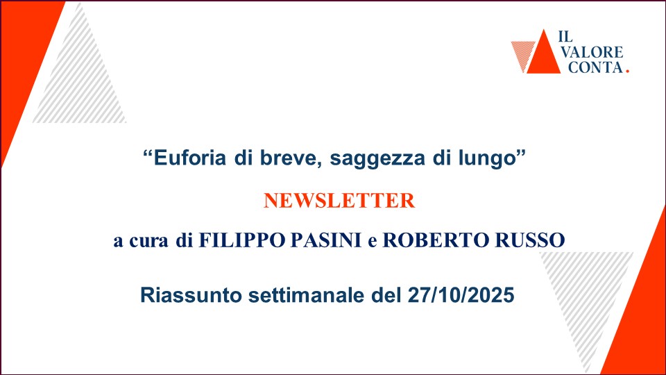 Riassunto settimanale del 27/10/2025