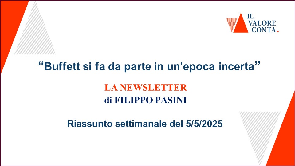 Riassunto settimanale del 5/5/2025