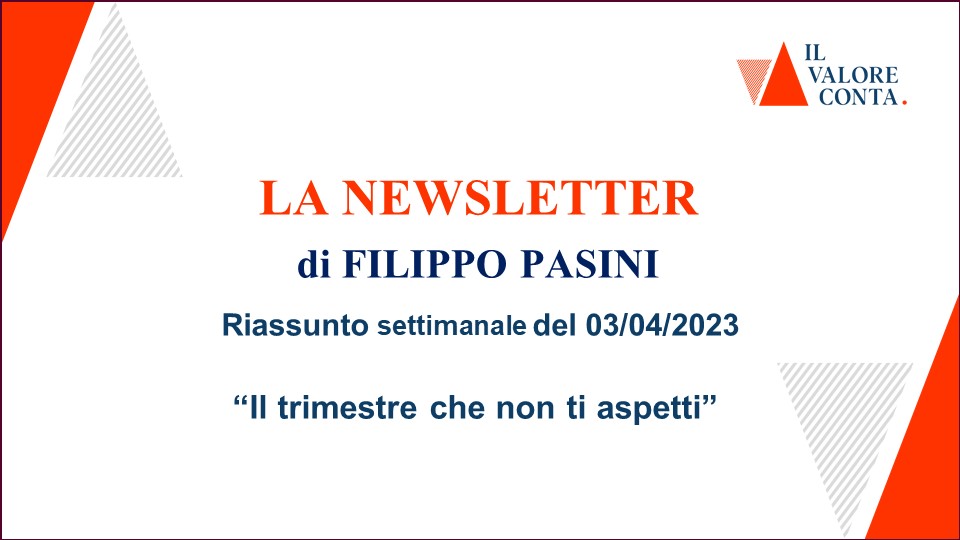 Riassunto settimanale del 03/04/2023