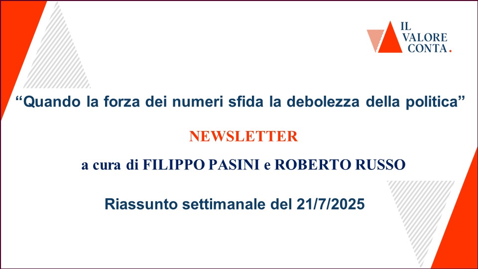 Riassunto settimanale del 21/7/2025