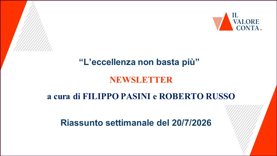 Riassunto settimanale del 20/7/2026